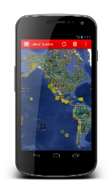 Earthquakes map screenshot